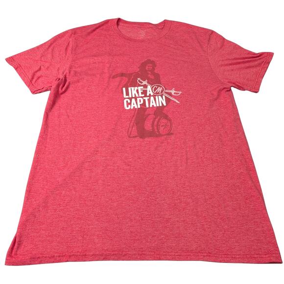 Captain Morgan Red Graphic Tee | Unisex L - Picture 1 of 6